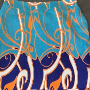 Blue& coral Aline skirt